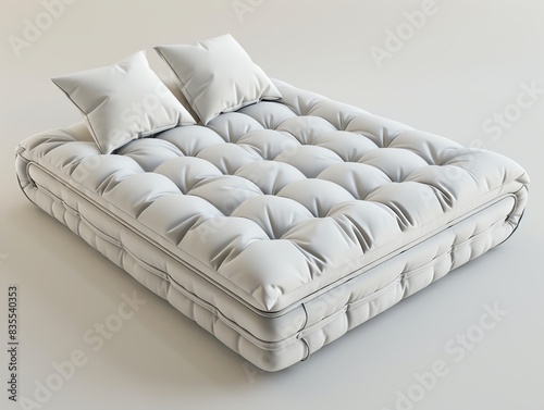 A 3D render of a comfortable mattress topper photo