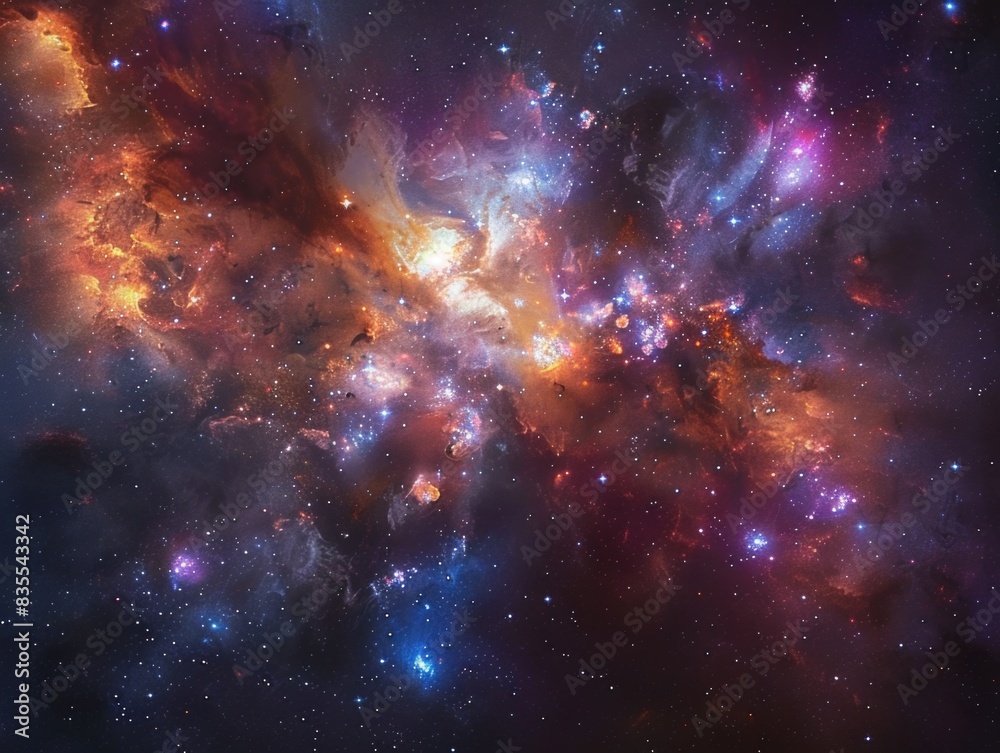 Obraz premium Galaxy with numerous stars