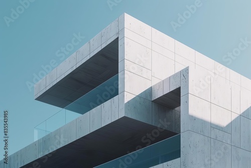 minimalistic architecture clean lines and geometric shapes modern building exterior design