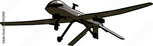 military drone illustration vector design