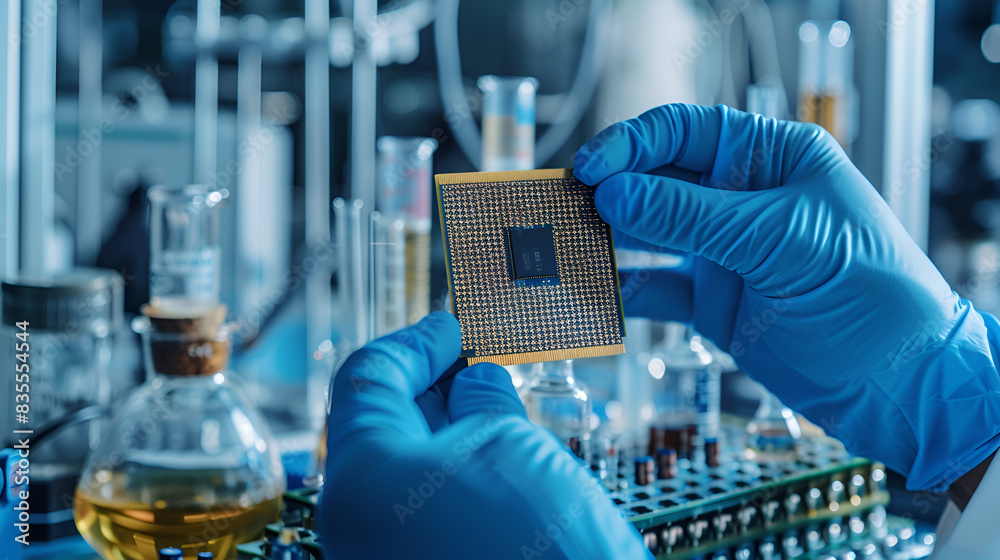closeup of hands working on chip, Integrated circuit ( IC ), manufacturing, closeup of hands working on chip, Integrated circuit ( IC ), manufacturing,