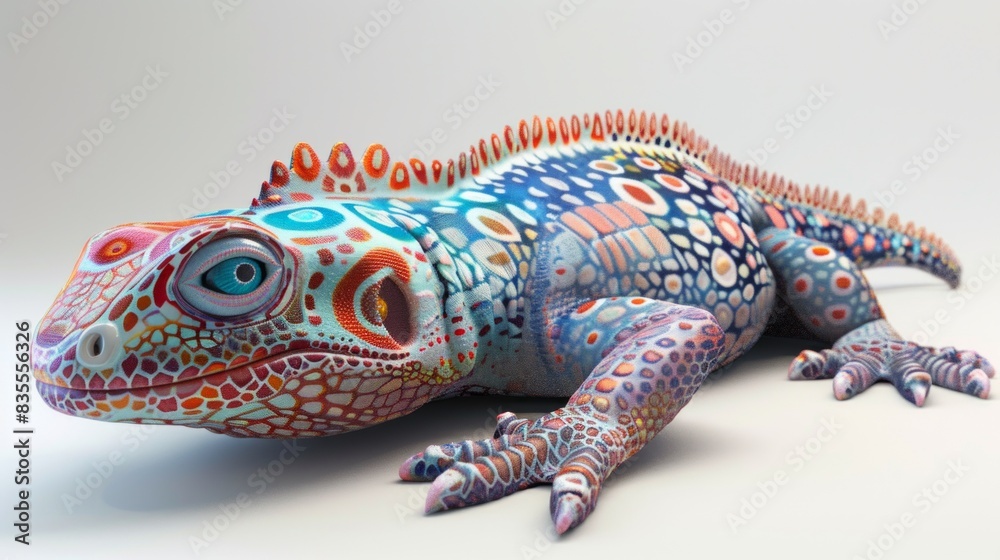 Close-up reptile with an intricate skin pattern for animal pet ads background Close-up reptile with an intricate skin pattern for animal pet ads background