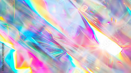 abstract aesthetic colorful sunlight flares, beautiful wallpaper, background with light refraction and reflection in the lens, bright, iridescent, light overlay, refraction 