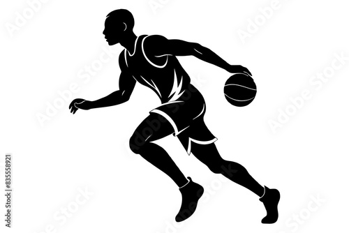 playing volleyball silhouette vector illustration © Shiju Graphics