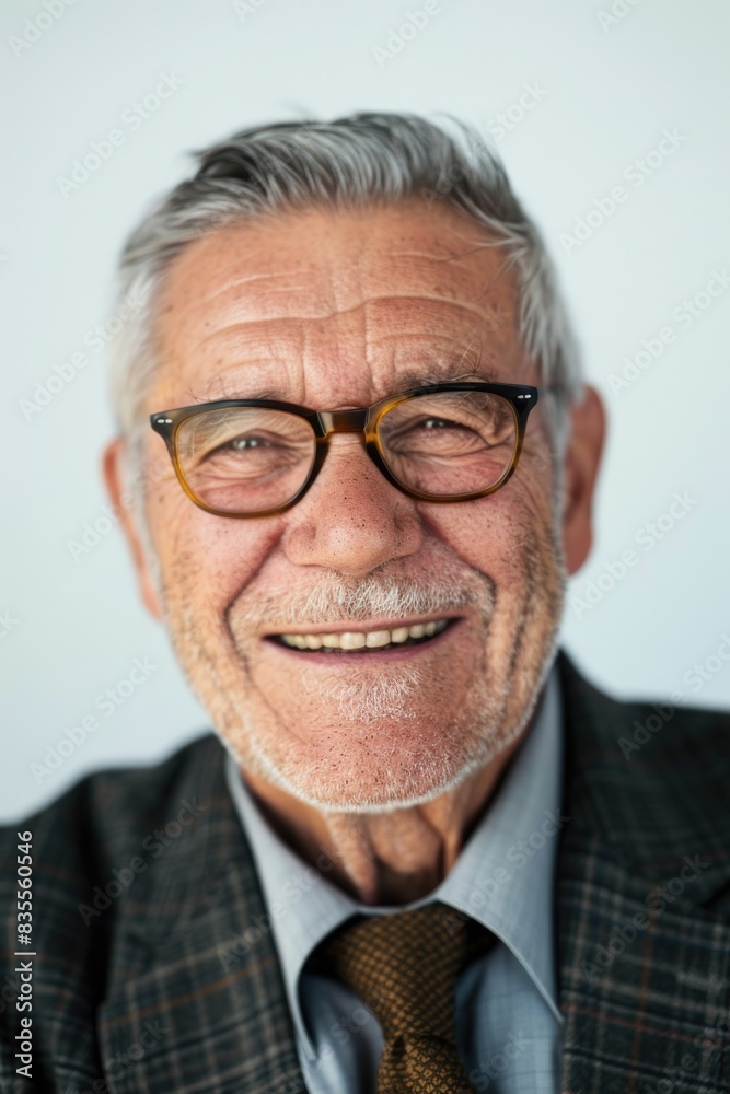 Portrait of a professional man with glasses and a suit, suitable for business or formal occasions Portrait of a professional man with glasses and a suit, suitable for business or formal occasions