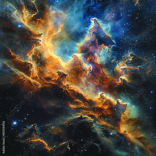 Space Exploration Research Close-Up: Unveiling the Mysteries of the Universe in Detail © Phanuwhat