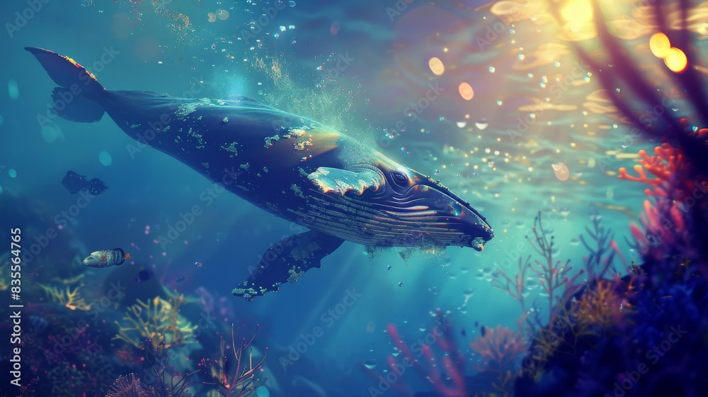 Fototapeta premium shark in aquarium