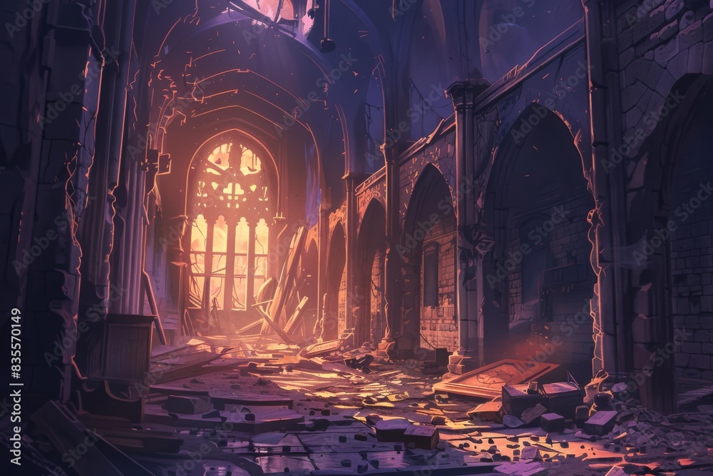 Dome castle anime style illustration Dome castle anime style illustration
