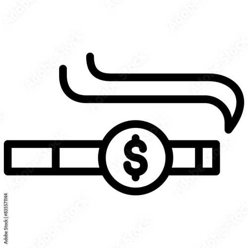 improvidence icon illustration design with outline