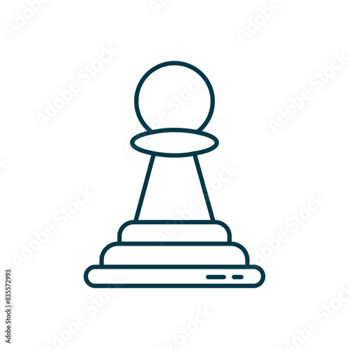 Chess strategy game line icon