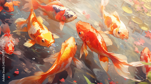A gorgeous summer festival where goldfish dance magically.
