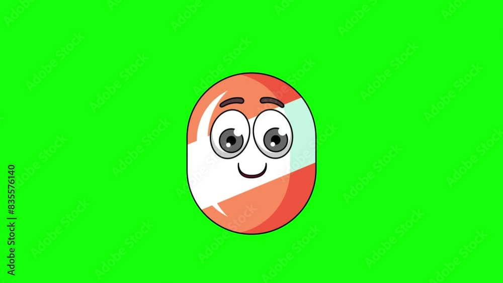 candy cartoon with a money face, emoji emoticon animation candy cartoon with a money face, emoji emoticon animation