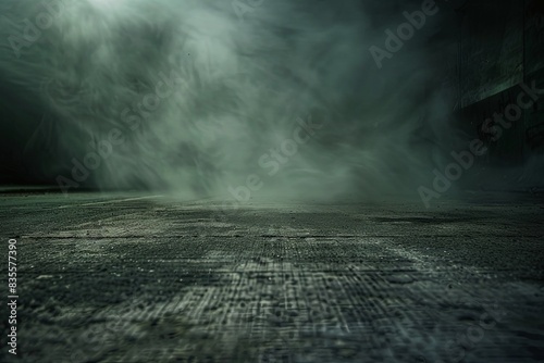 Abstract  Grunge Aesthetics  Concrete Floor  Enigmatic Fog  Artistic  Mystery  Atmospheric  Dark  