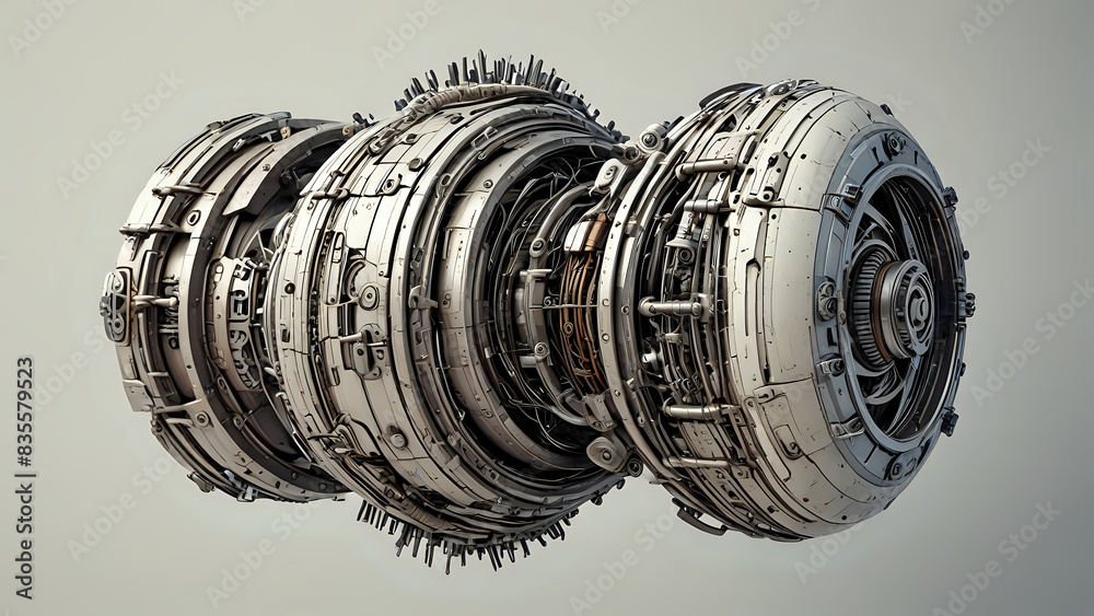 Sci fi bio-mechanical gadget on a neutral background - generated by ai Sci fi bio-mechanical gadget on a neutral background - generated by ai