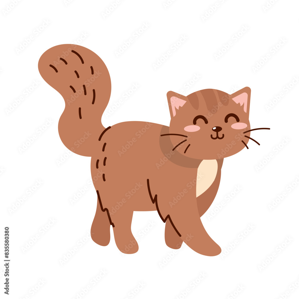 cartoon cute cat walking cartoon cute cat walking