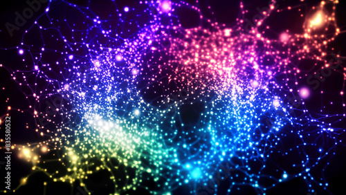 abstract background with particles