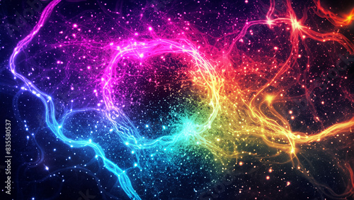 abstract light particle background 