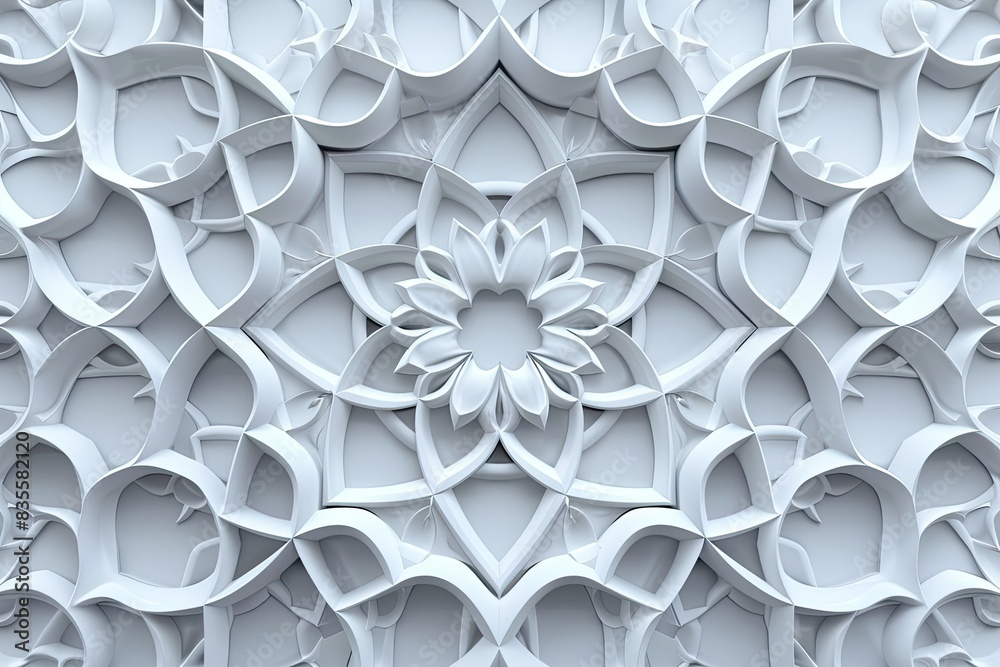 islamic light grey ornament frame line vector design with curved pattern isolated on white background islamic light grey ornament frame line vector design with curved pattern isolated on white background