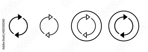 Refresh icon vector isolated on white background. Reload icon vector. Update icon. convert icon