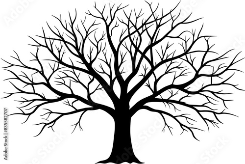 a dead tree silhouette vector illustration