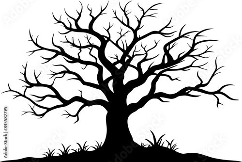a dead tree silhouette vector illustration
