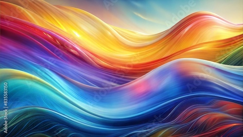4K Abstract waves on multicolor - Loop able photo