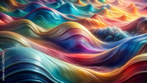 4K Abstract waves on multicolor - Loop able