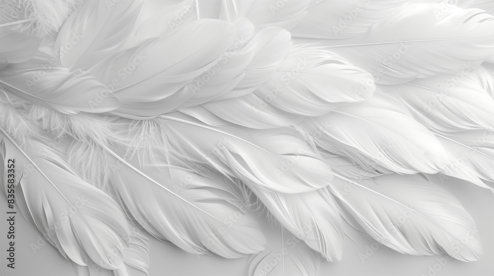 White color soft feathers background