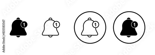 Bell Icon vector isolated on white background. Notification symbol. Bell vector icon