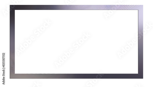 Transparent rectangular frame Silver Borders PNG	
