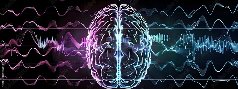 Captivating Visualization of Brain Wave Patterns Depicting Neural ...