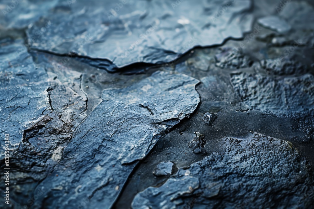 A stunning close-up of natural stone textures with intricate layers in varying shades of blue and gray, captured in high detail A stunning close-up of natural stone textures with intricate layers in varying shades of blue and gray, captured in high detail