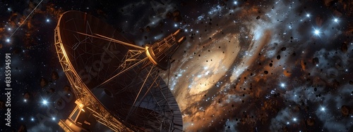 Captivating Radio Telescope Receiving Signals from the Vast and Mysterious Universe photo