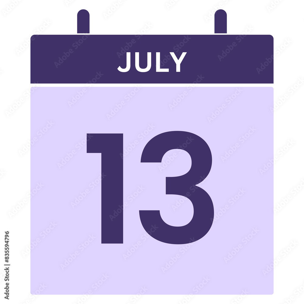 Date 13 JULY Calendar icon Date 13 JULY Calendar icon