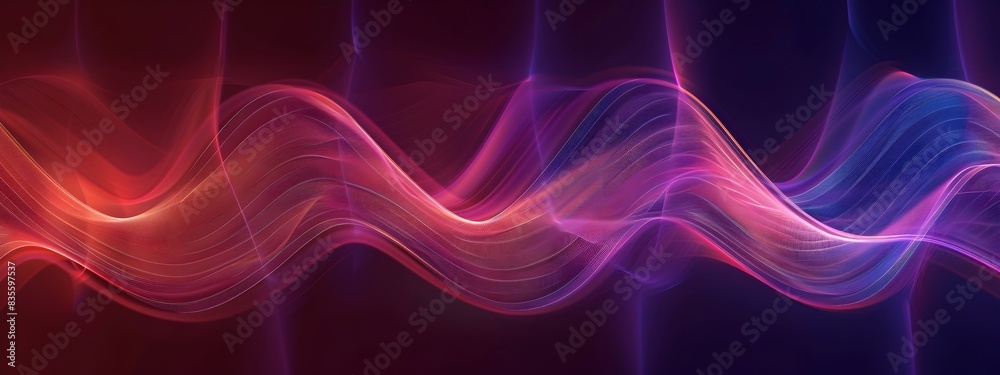 Smooth Sine Wave Elegant Abstract Graphic with Flowing Curves and Vibrant Colors