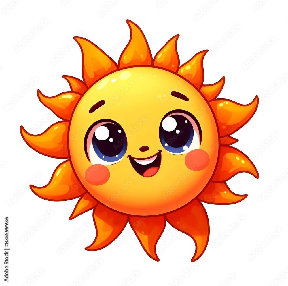 Cartoon illustration of the sun Cartoon illustration of the sun