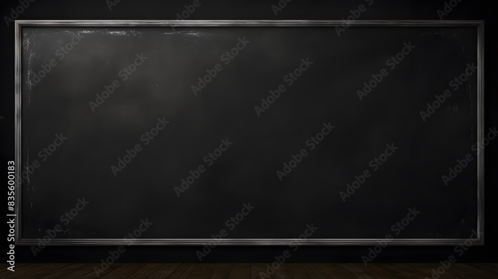 Blank black chalkboard. Blank black chalkboard.