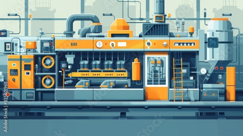 The automated production line in the factory is efficient and fast