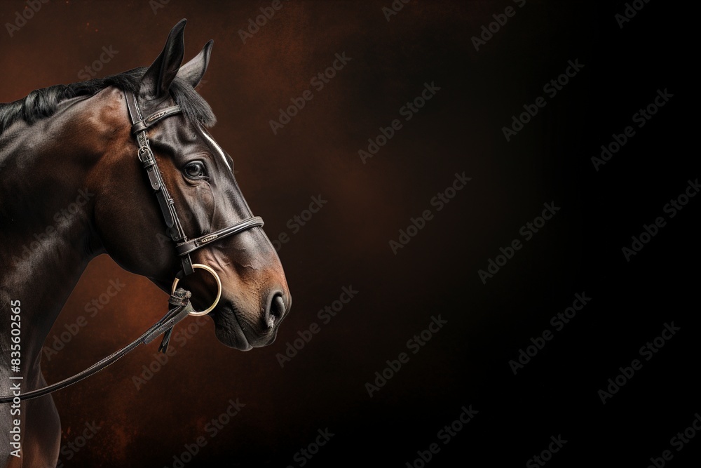 Fototapeta premium horse in the field, generative ai