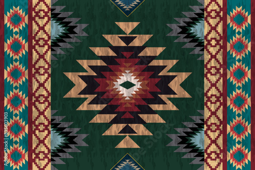 Southwestern Style - The geometric southwestern Aztec pattern makes a statement with rich colors that are easy to coordinate with a range of decor styles.