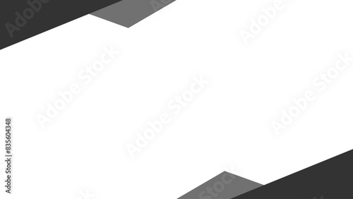 モノクロ三角形の幾何学風枠