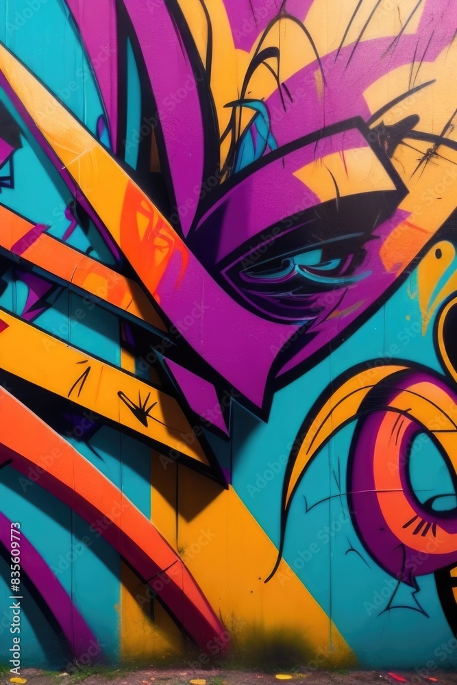 a colorful graffiti wall a colorful graffiti wall