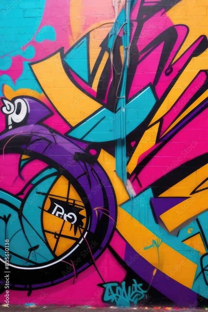 a colorful graffiti wall a colorful graffiti wall