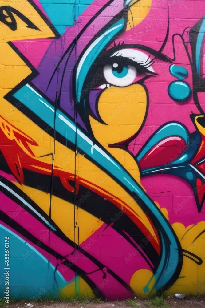 a colorful graffiti wall a colorful graffiti wall