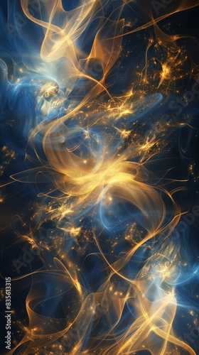Explosive waves of cosmic energy. Abstract colored background. Abstract Wave Energy Background.