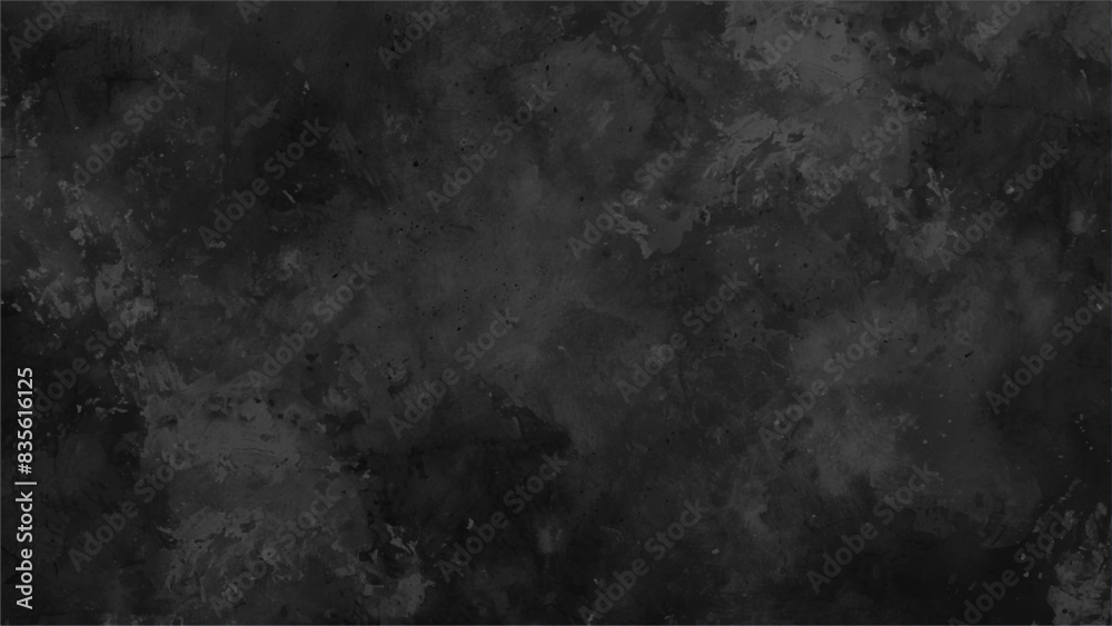 Abstract black watercolor background painting, dark black abstract stormy waves and spray in painted texture with soft blurred white fog or haze. White Seamless Tie Dye .Dark Drawn Brushstroke .Gray T