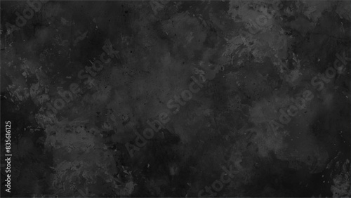 Abstract black watercolor background painting, dark black abstract stormy waves and spray in painted texture with soft blurred white fog or haze. White Seamless Tie Dye .Dark Drawn Brushstroke .Gray T