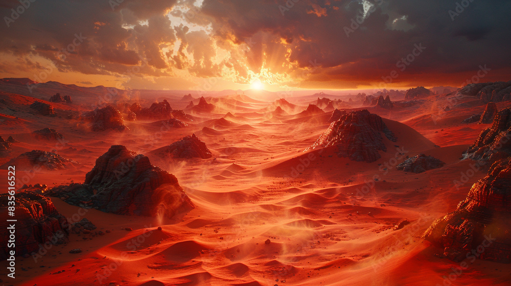 Fototapeta premium valley sunset