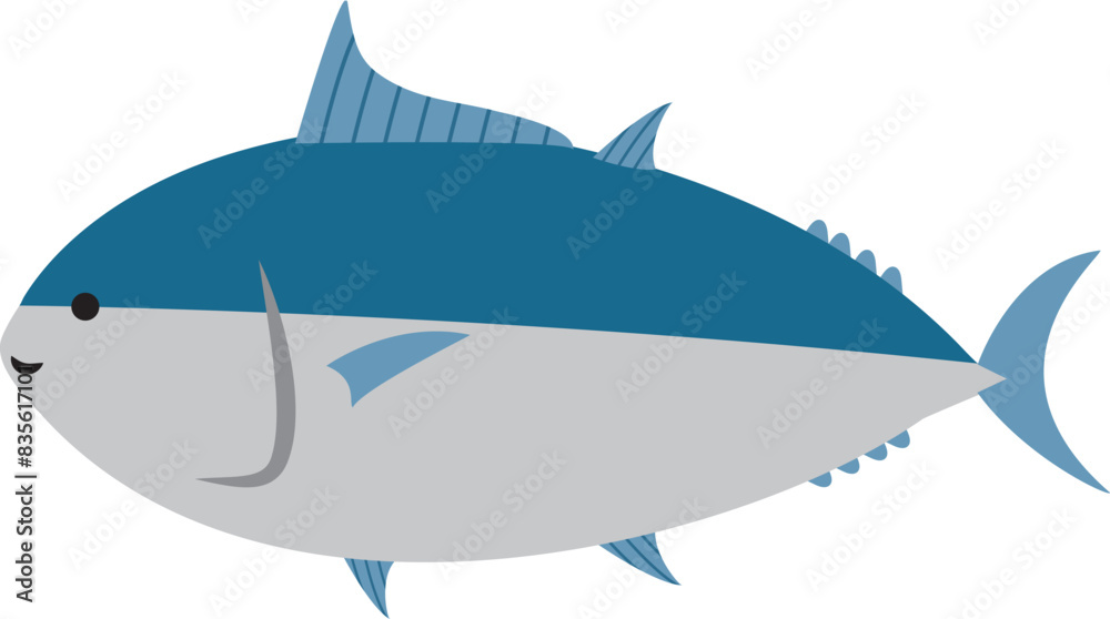 かわいいマグロのイラスト