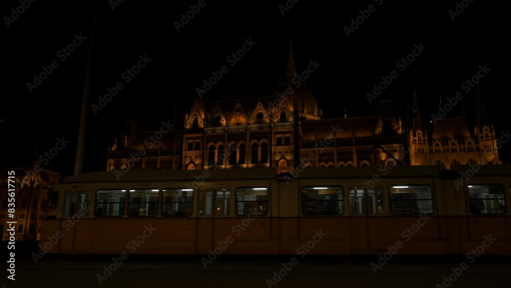 Night lights on parliament hungarian facade. A view of night lights of gothic building in Budapest during night time. Night lights on parliament hungarian facade. A view of night lights of gothic building in Budapest during night time.